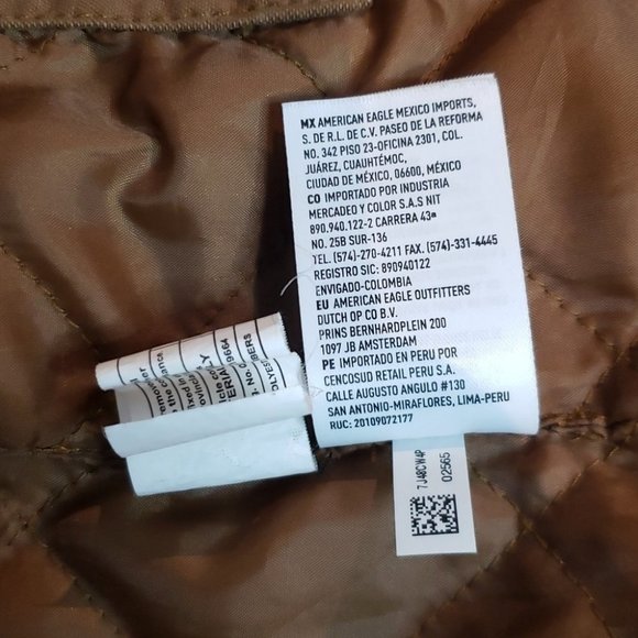 𝅺AMERICAN Eagle Outerwear  Men's XL Brown 100% Cotton Brown Sherpa - Picture 12 of 16